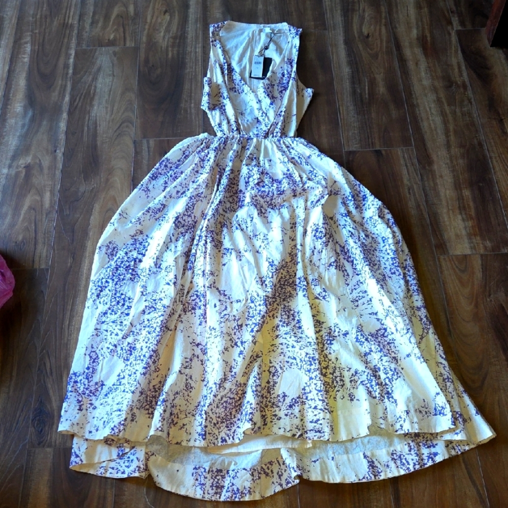 Anthropologie X Aureta Side Cut Out Midi Dress, NWT, Small - Picture 3 of 8